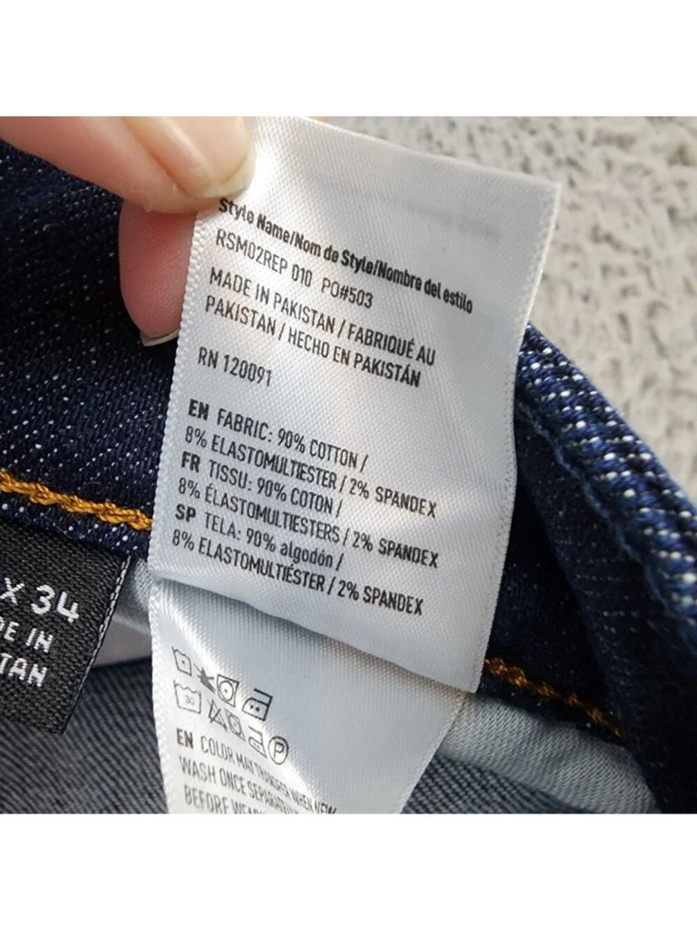 Rising Sun & Co Jeans Mens 30x34 Blue Stretch Mid Rise Slim Repreve *NWT*